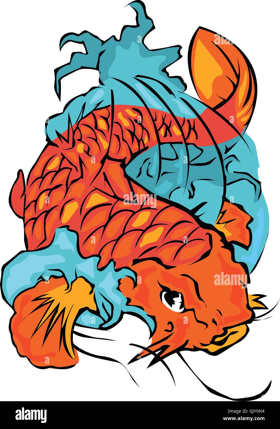 Koi Fish Illustration de Vecteur