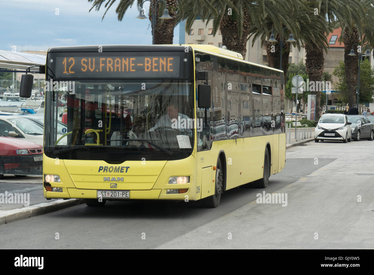 Service Bus, Split, Croatie, la côte dalmate Banque D'Images