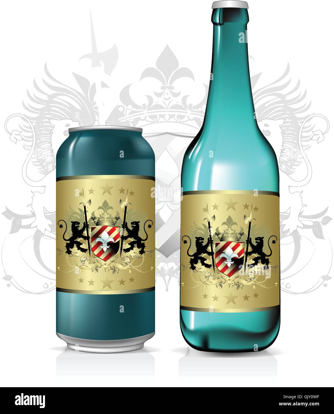 jeu de bière Illustration de Vecteur