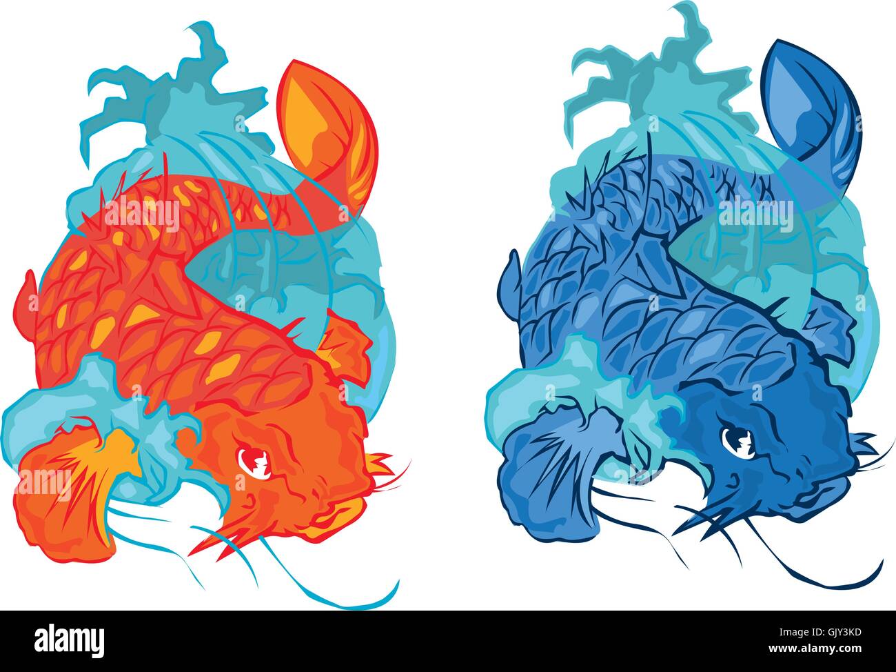 Koi Fish Illustration de Vecteur