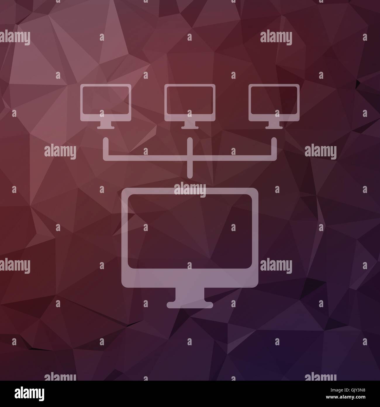 Ordinateur avec trois caméras de télévision d'élégance Illustration de Vecteur