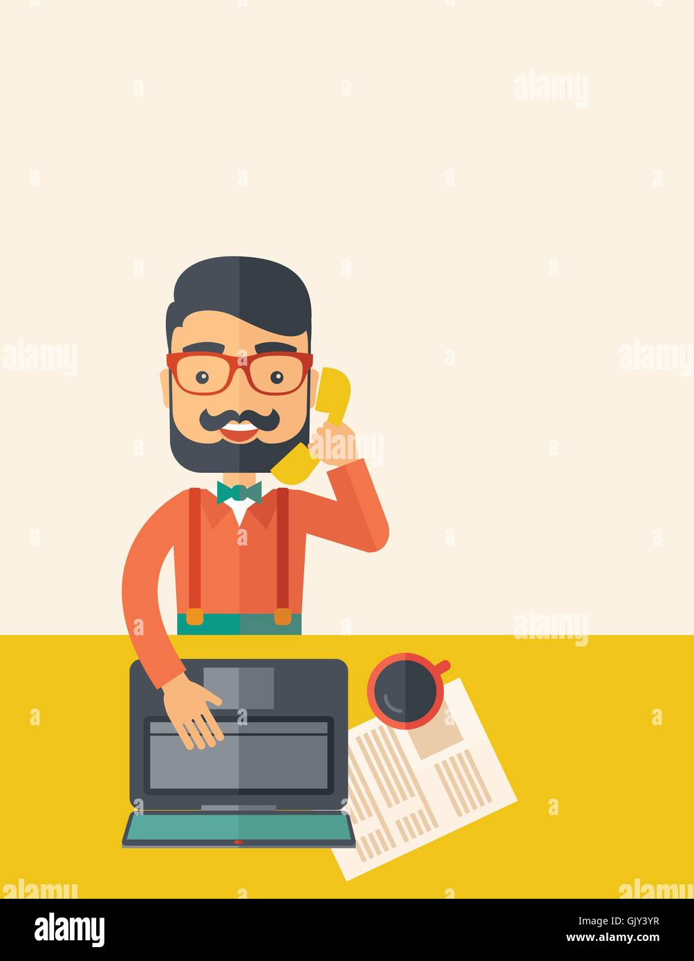 Télémarketing Illustration de Vecteur