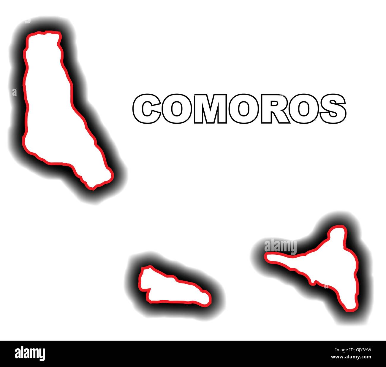 Comores Illustration de Vecteur