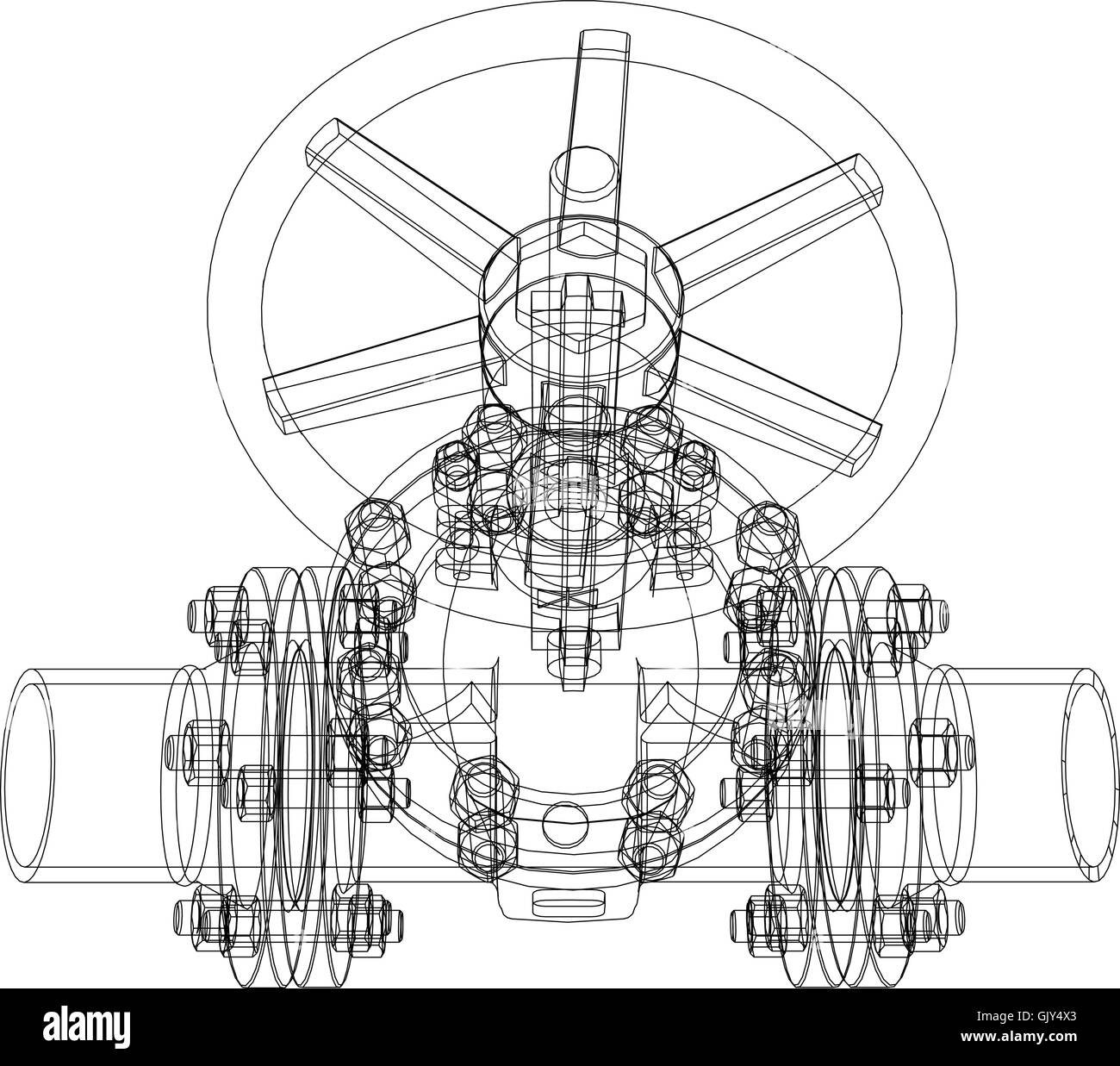 Distributeur industriel. Le rendu 3D de vecteur Illustration de Vecteur