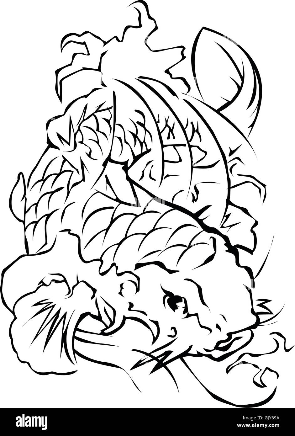 Koi Fish Illustration de Vecteur