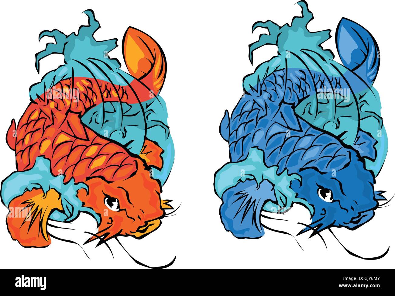 Koi Fish Illustration de Vecteur