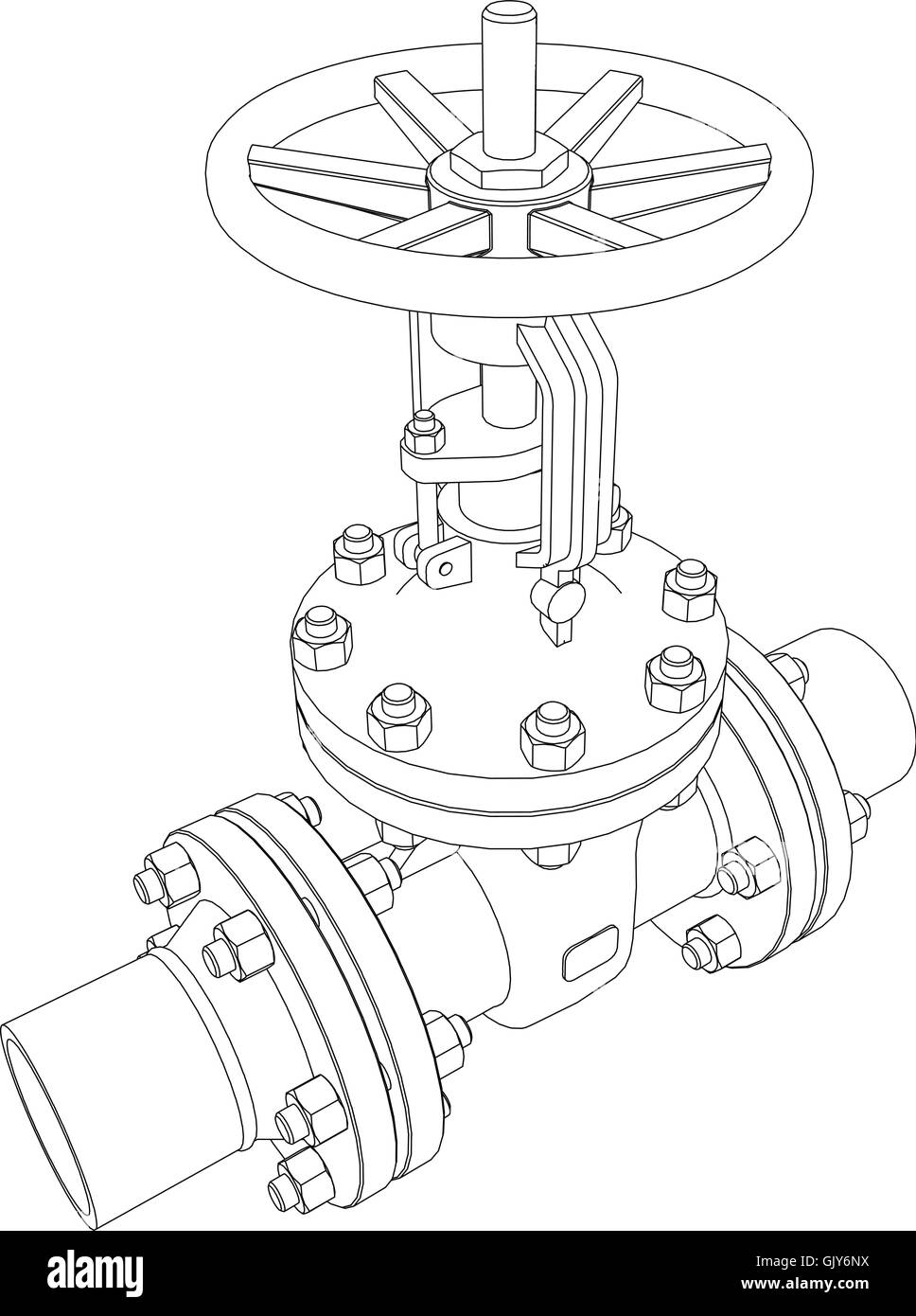 Distributeur industriel. Le rendu 3D de vecteur Illustration de Vecteur