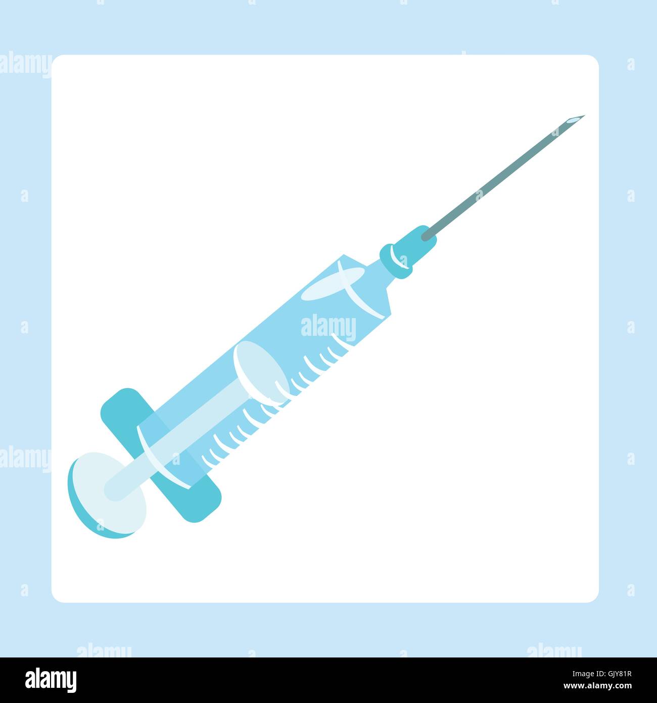 Seringue médicale avec le médicament ou drogue Illustration de Vecteur