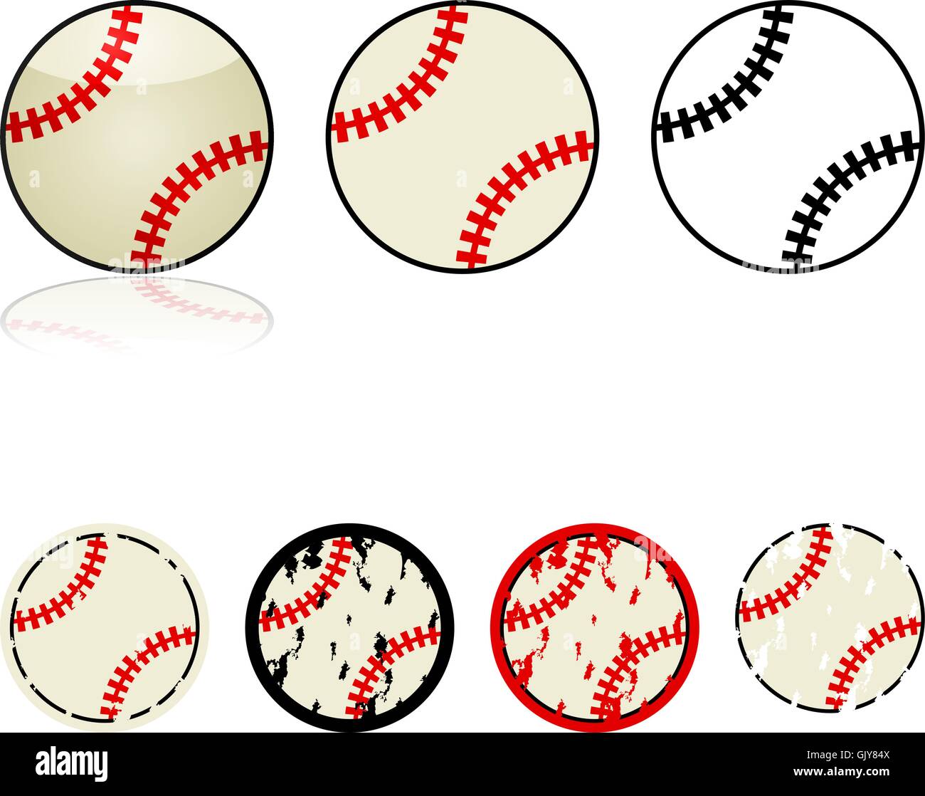 Collection de baseball Illustration de Vecteur