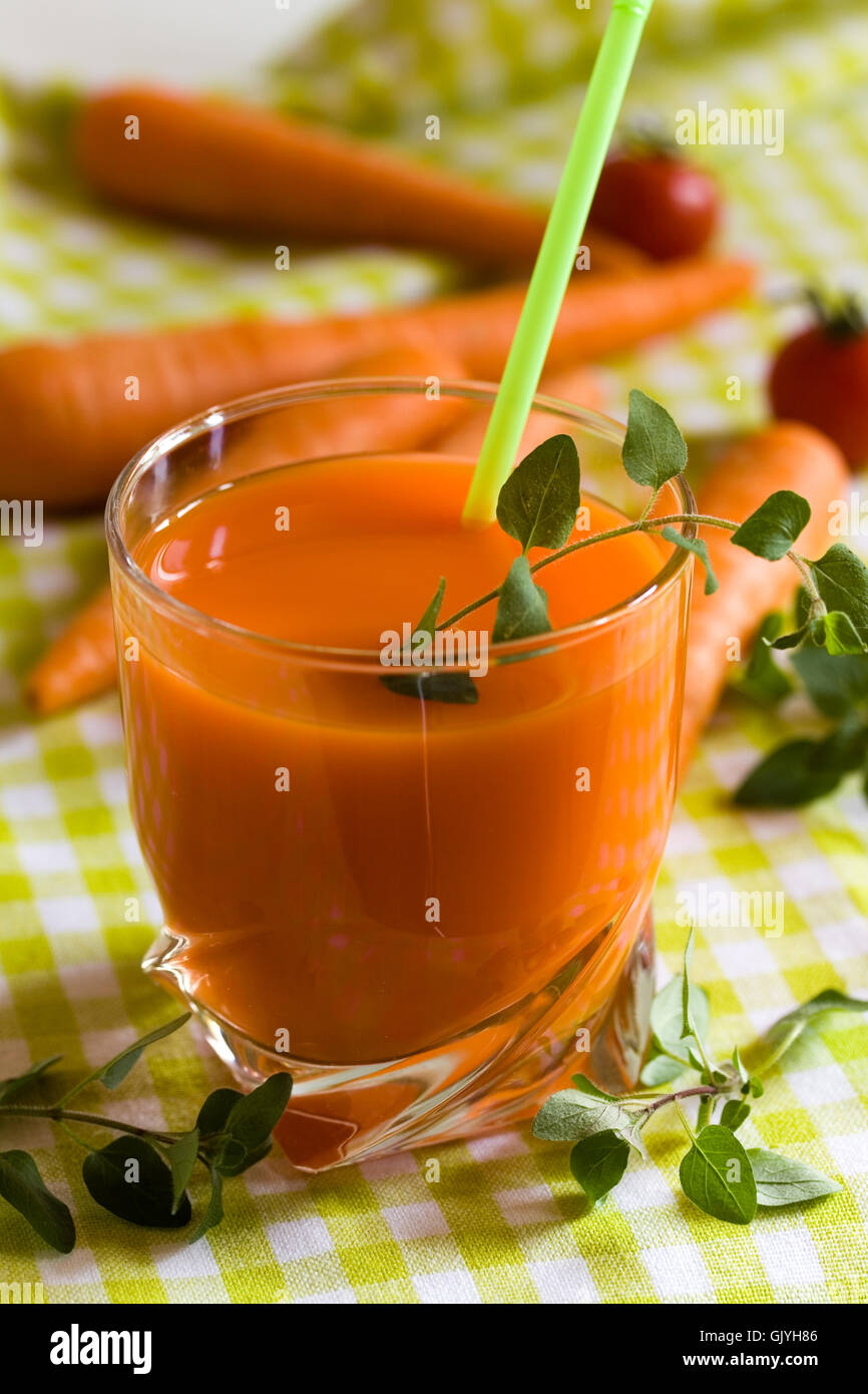 jus de carotte Banque D'Images