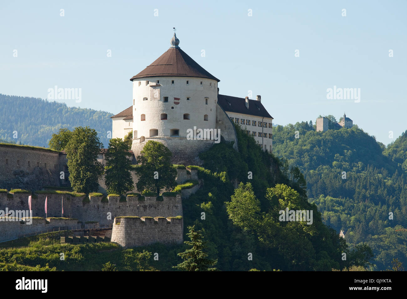 Forteresse mur alpes Banque D'Images