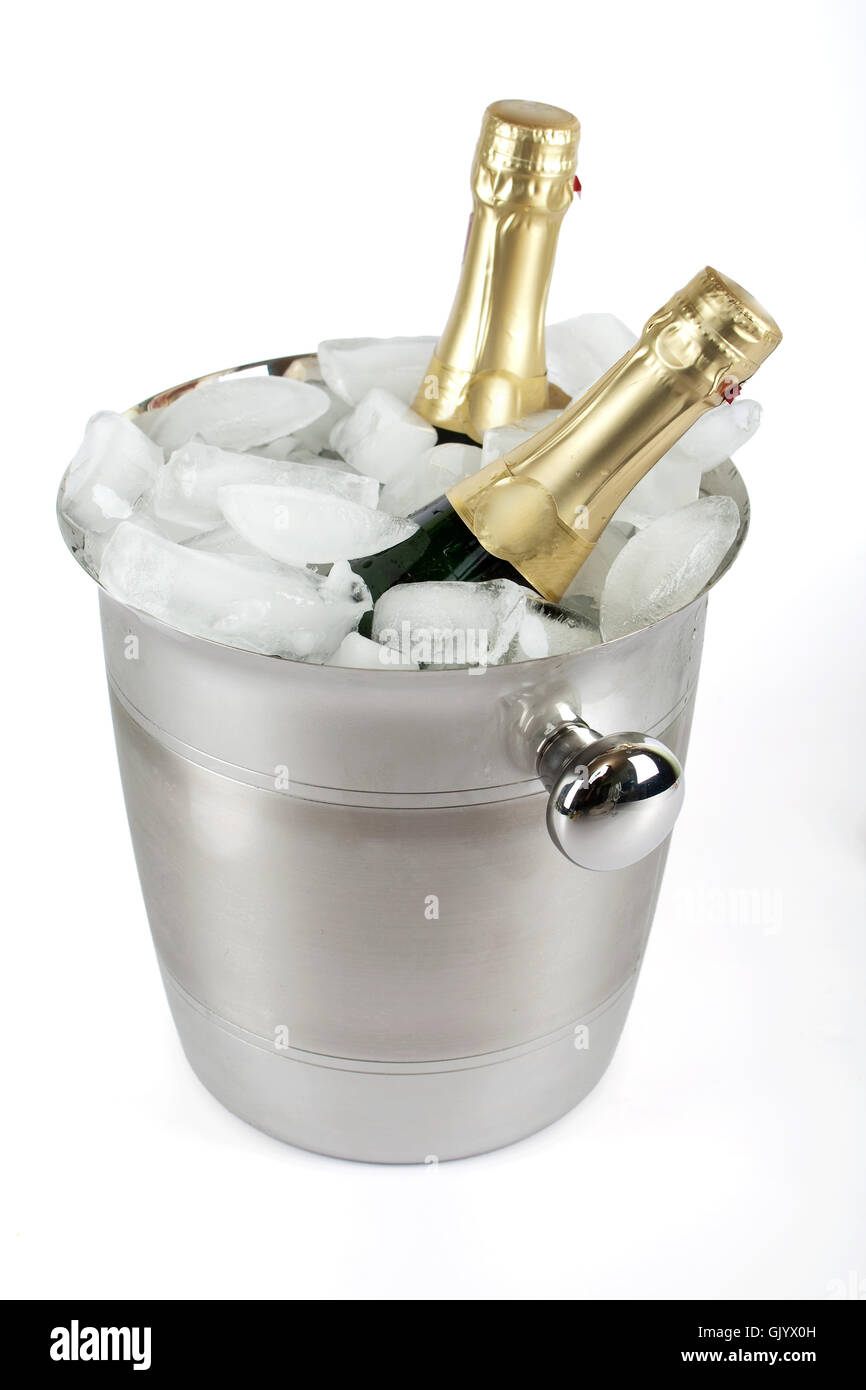 Champagne conserve geku avec de la glace Banque D'Images
