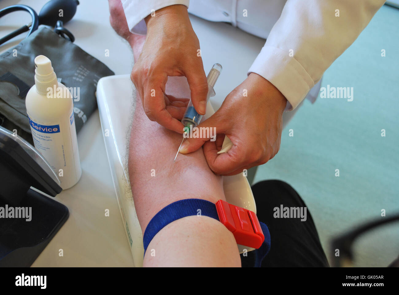 Collecte de sang Banque D'Images