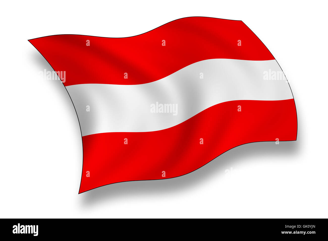 Les Autrichiens Autriche drapeau Banque D'Images