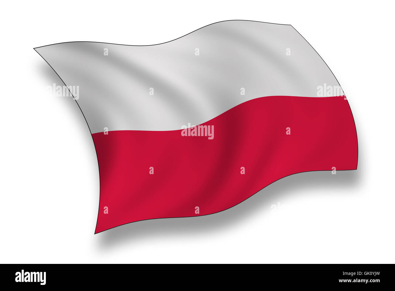 D'un drapeau national de la Pologne Banque D'Images