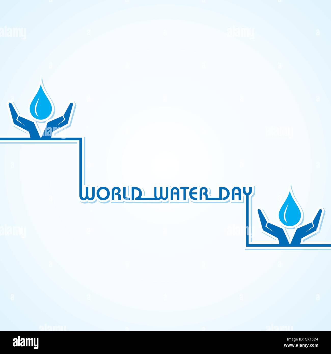 La Journée mondiale de l'eau créatrice vecteur stock Souhaits Illustration de Vecteur