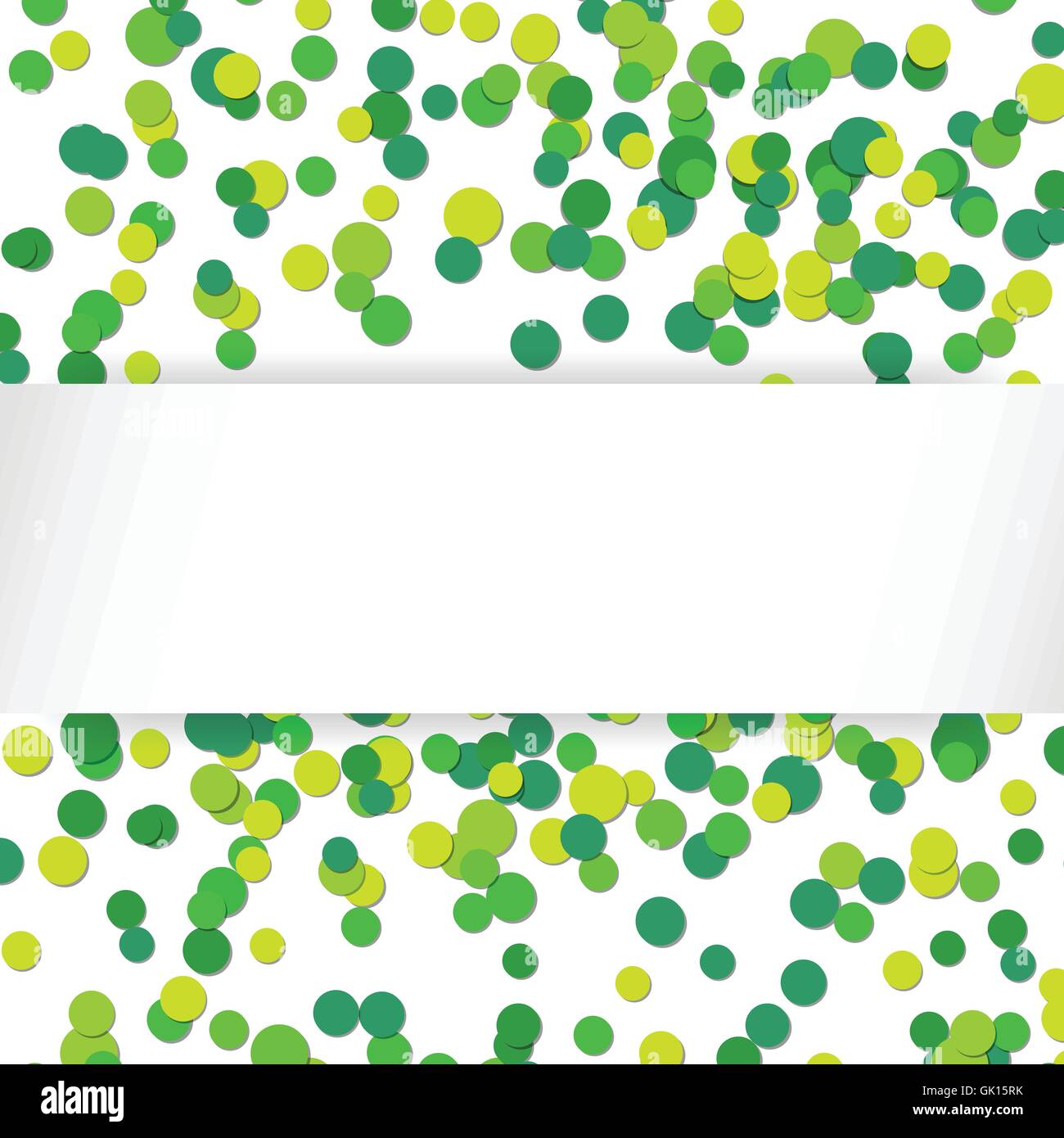 Illustration Vecteur de confettis scintillants fête fond vert. Illustration de Vecteur