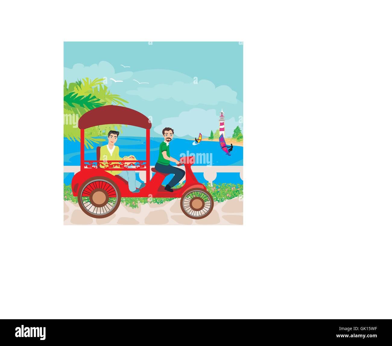 tuk tuk taxi Illustration de Vecteur