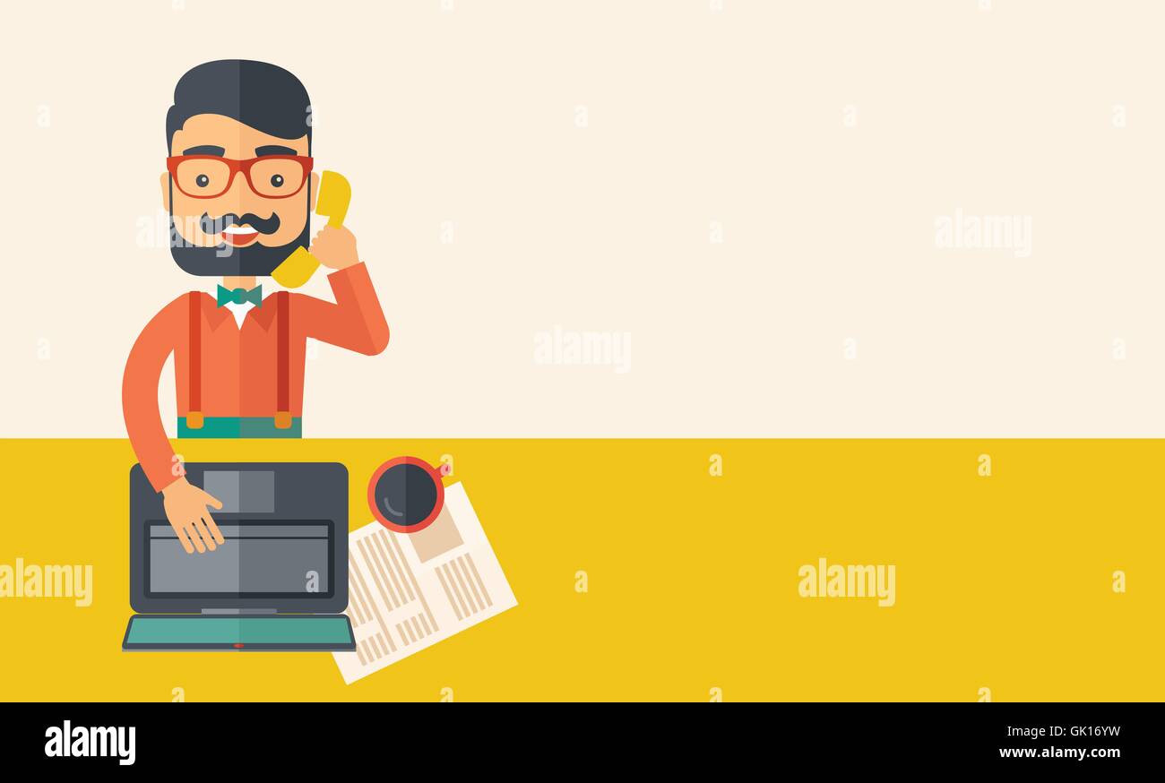 Télémarketing Illustration de Vecteur