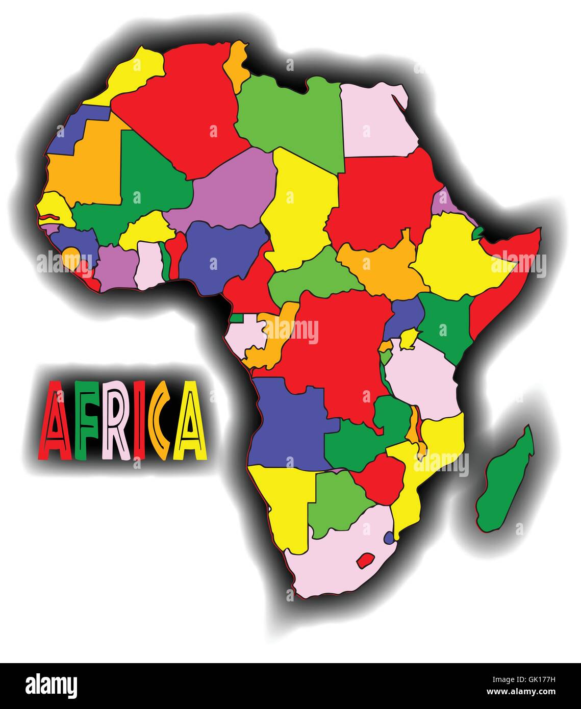 Afrique Patchwork Illustration de Vecteur