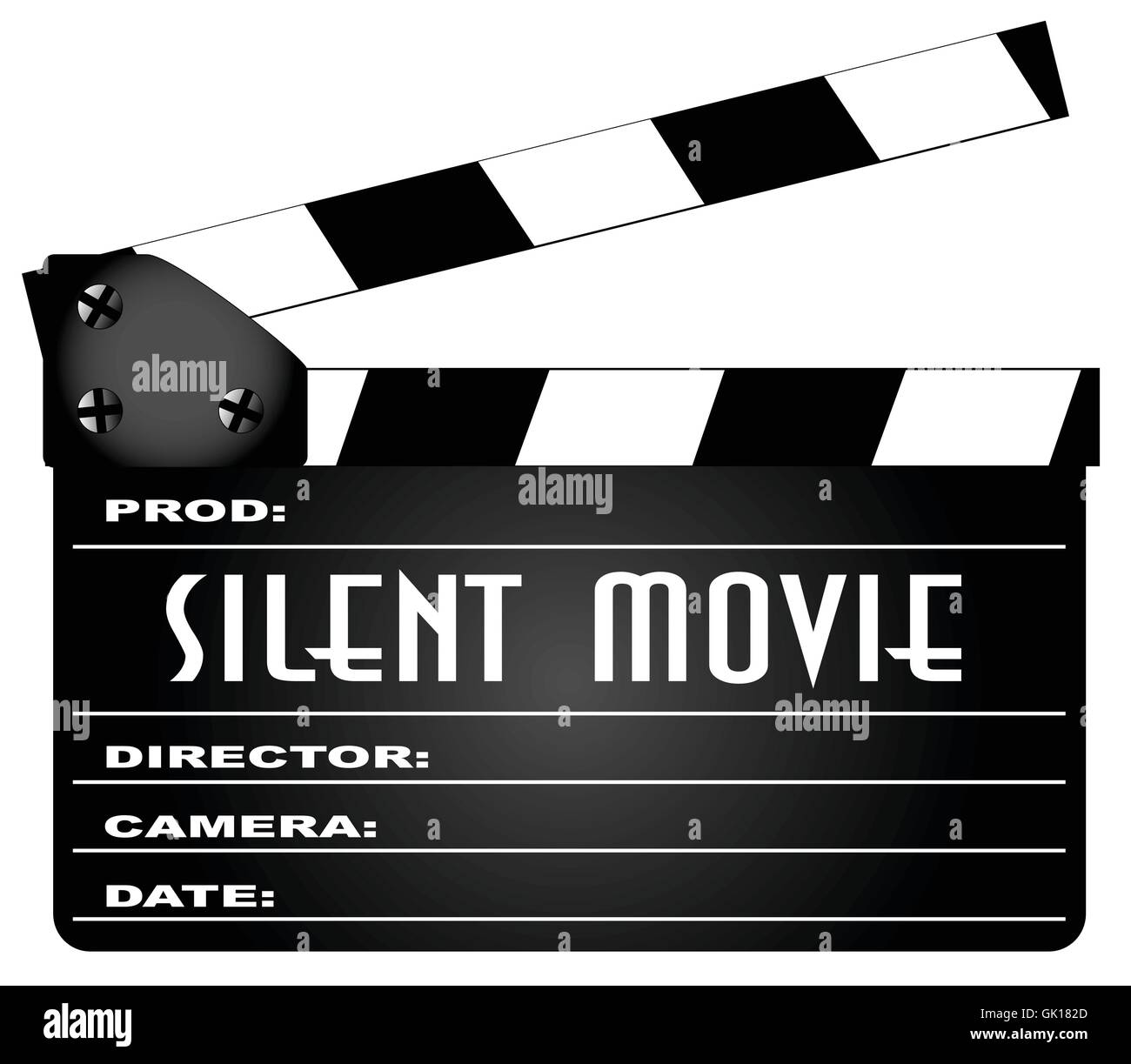 Clap cinéma muet Illustration de Vecteur