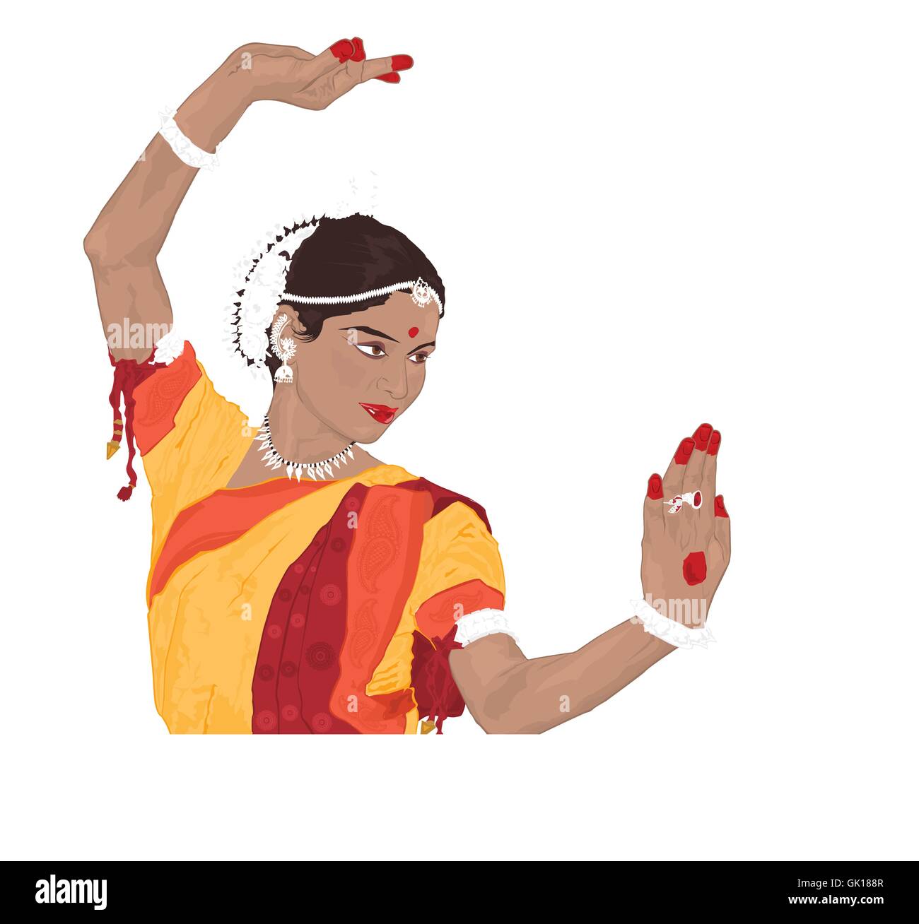 Indian Lady Illustration de Vecteur