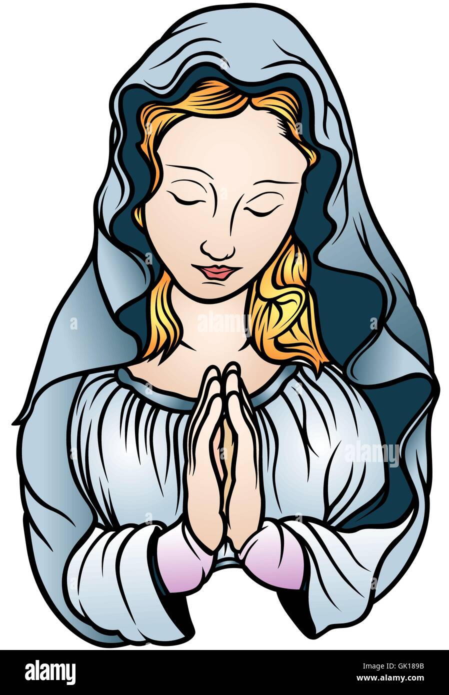 Vierge Marie Illustration de Vecteur