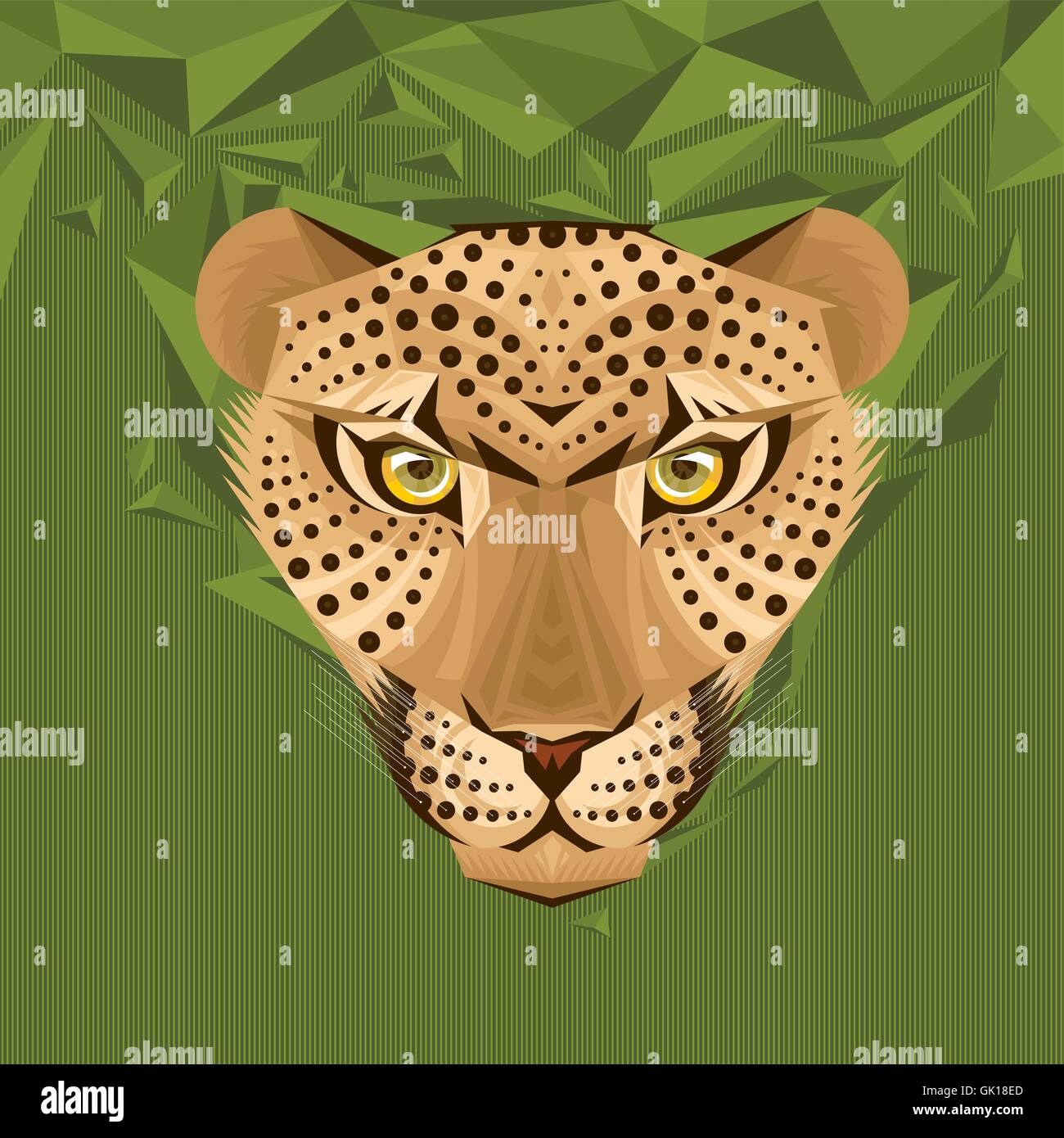 Portrait of a leopard vector illustration Illustration de Vecteur
