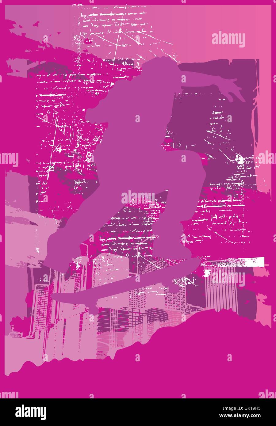 Skate City Purple Illustration de Vecteur