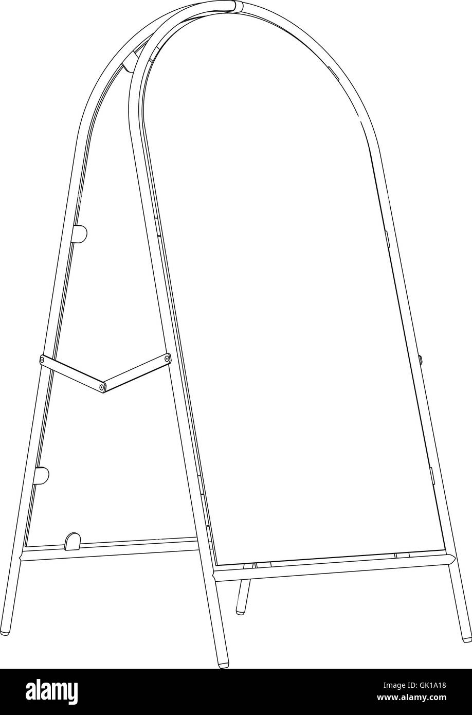 Dessin de trottoir en fil de signe. Vue en perspective. Vector illustration Illustration de Vecteur