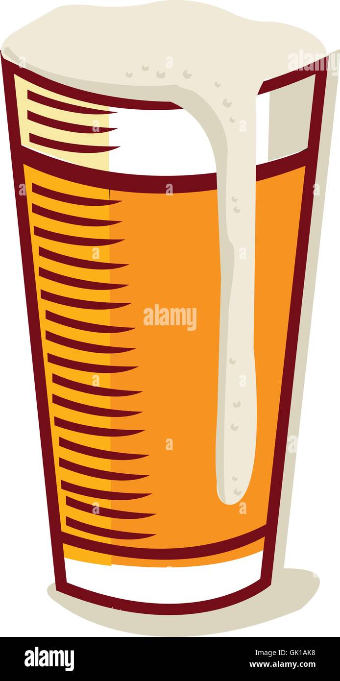 Verre de dégustation de bière Illustration de Vecteur