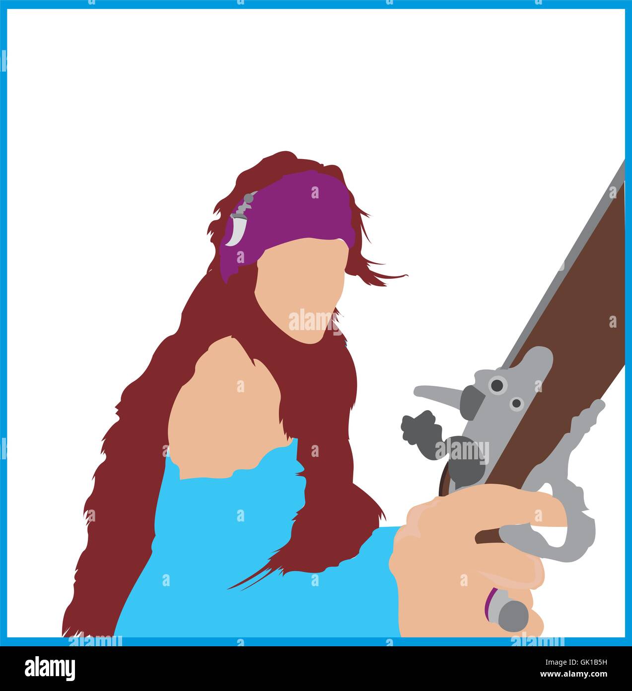 Pirate femme V2 Illustration de Vecteur