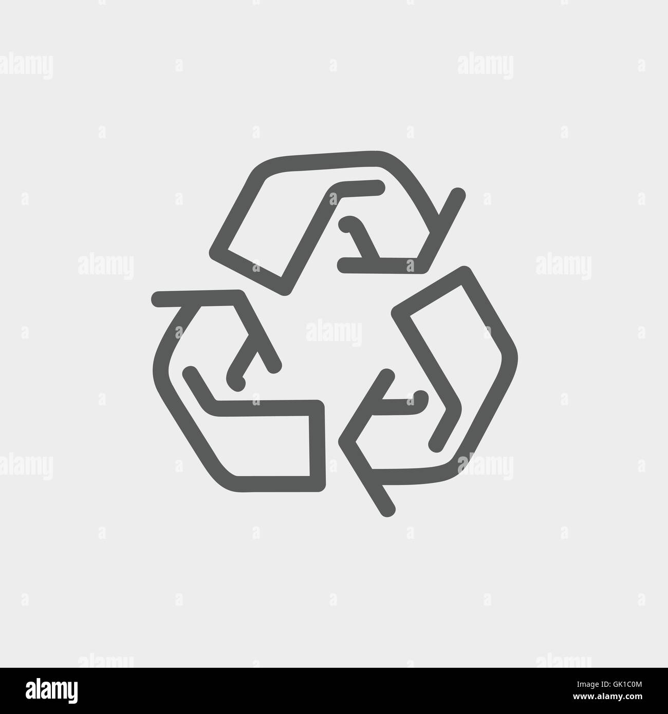 L'icône de la ligne mince symbole de recyclage Image Vectorielle Stock ...