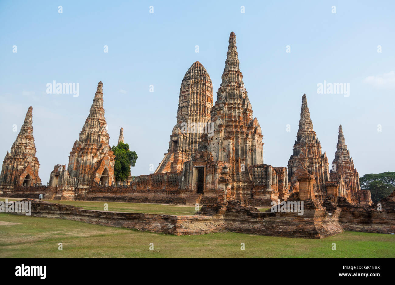 Wat Chaiwatthanaram Ayutthaya Thaïlande Banque D'Images