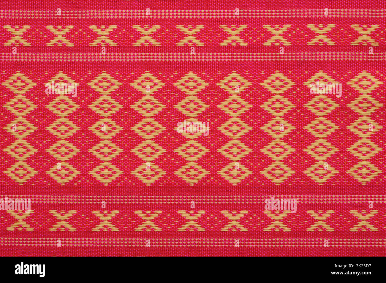 Thai style de motif tissé sur les textiles Banque D'Images