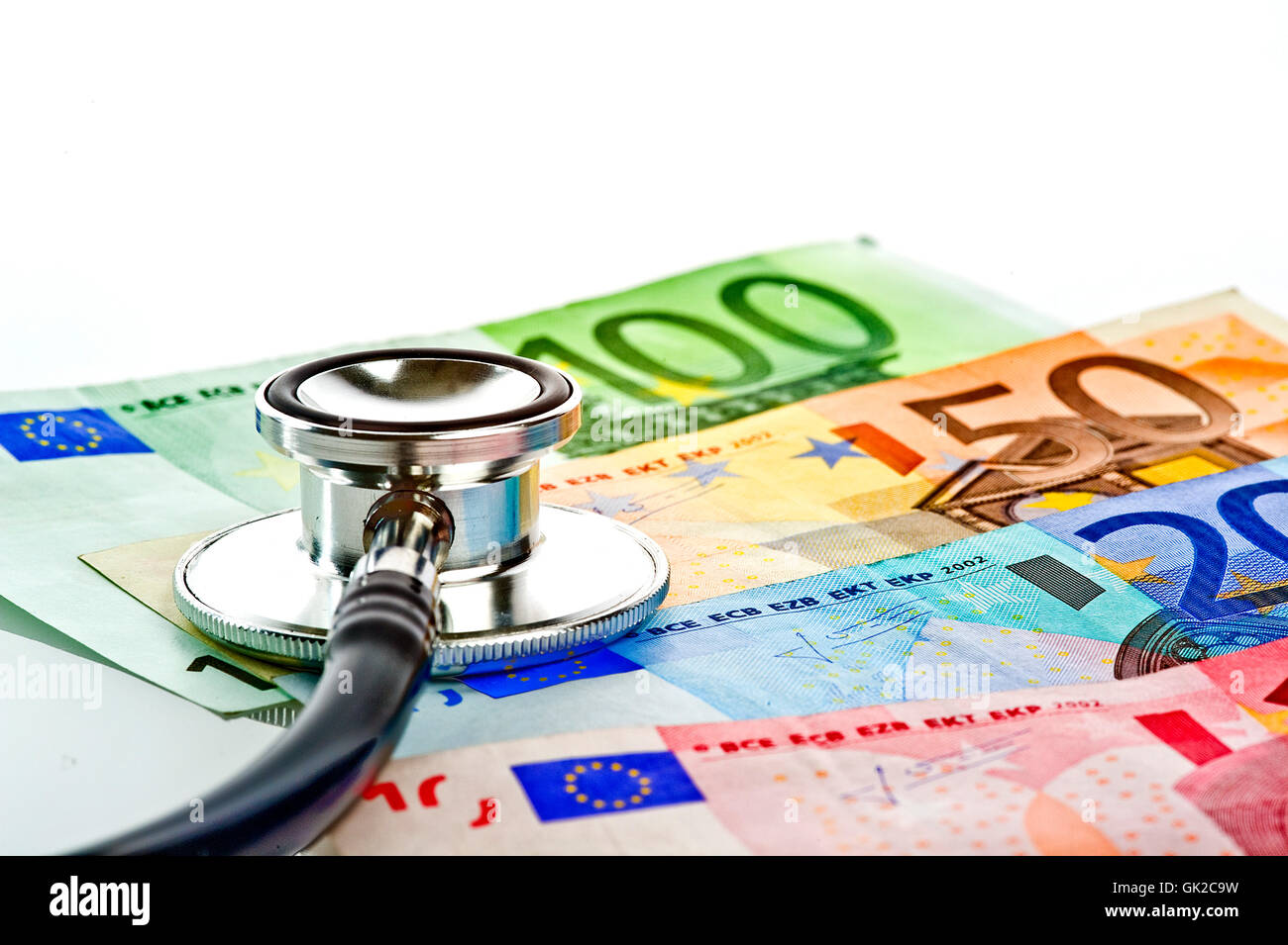 Soins de santé coûts euro Banque D'Images
