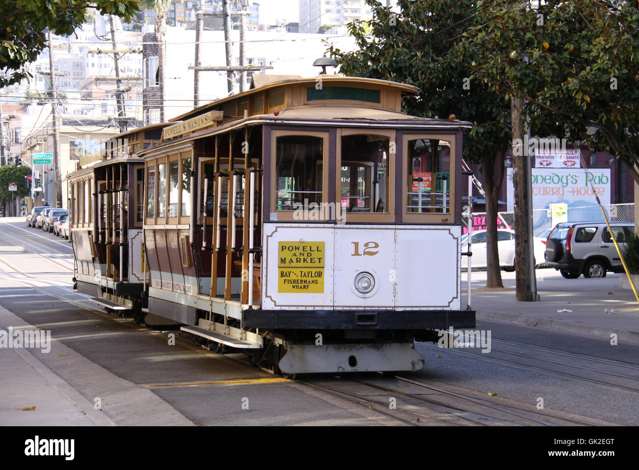 Trafic ville tramway californie Banque D'Images