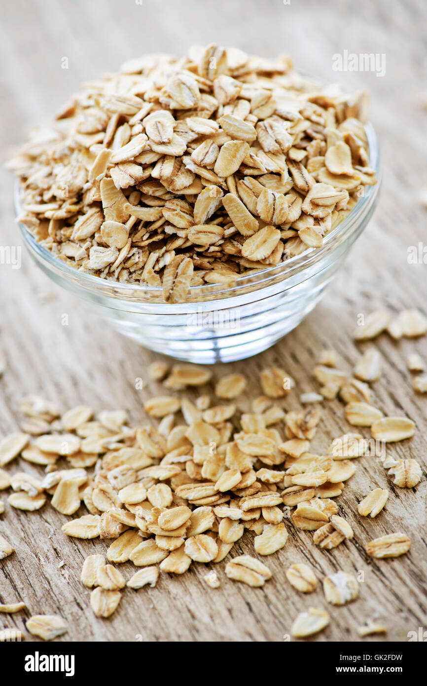 L'avoine bio laminées Banque D'Images