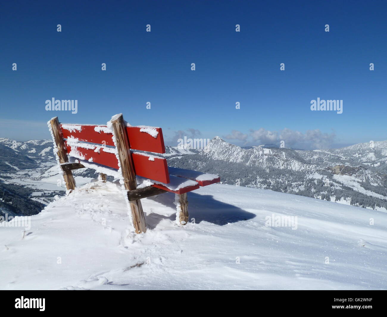 Montagne alpes hiver Banque D'Images