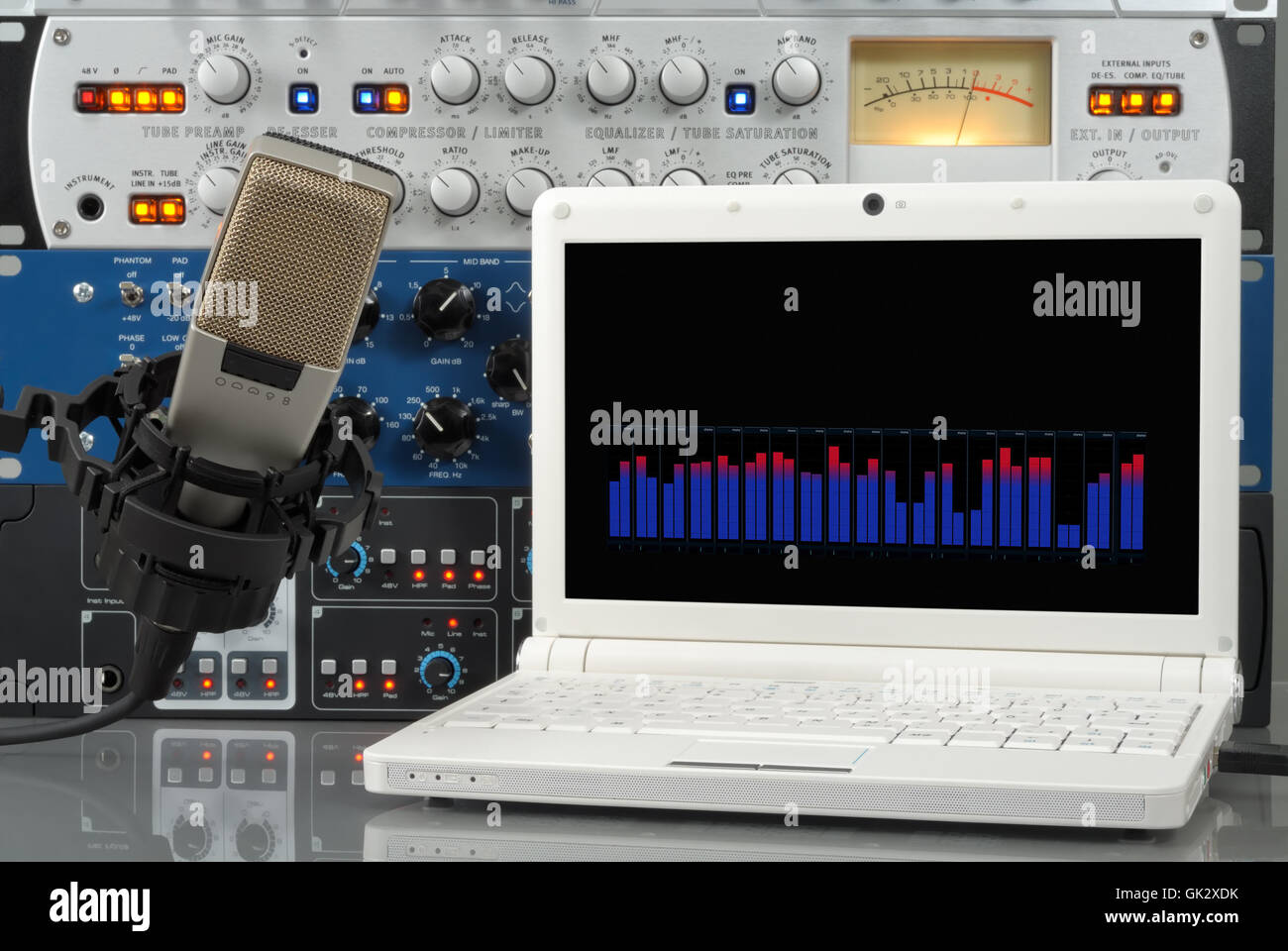 Dans la configuration audio digital studio Banque D'Images