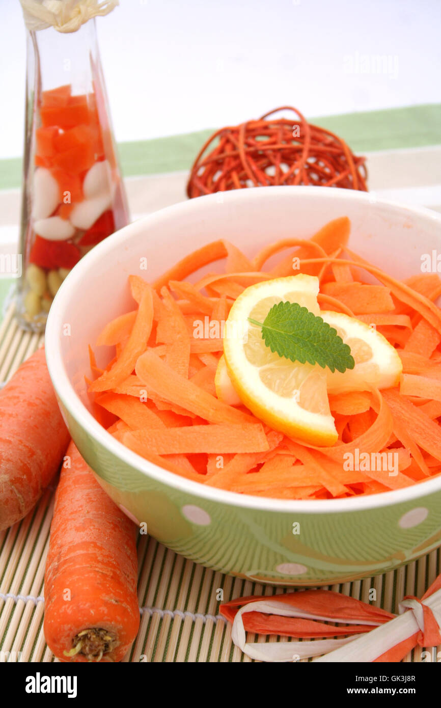Salade de carottes racine Banque D'Images