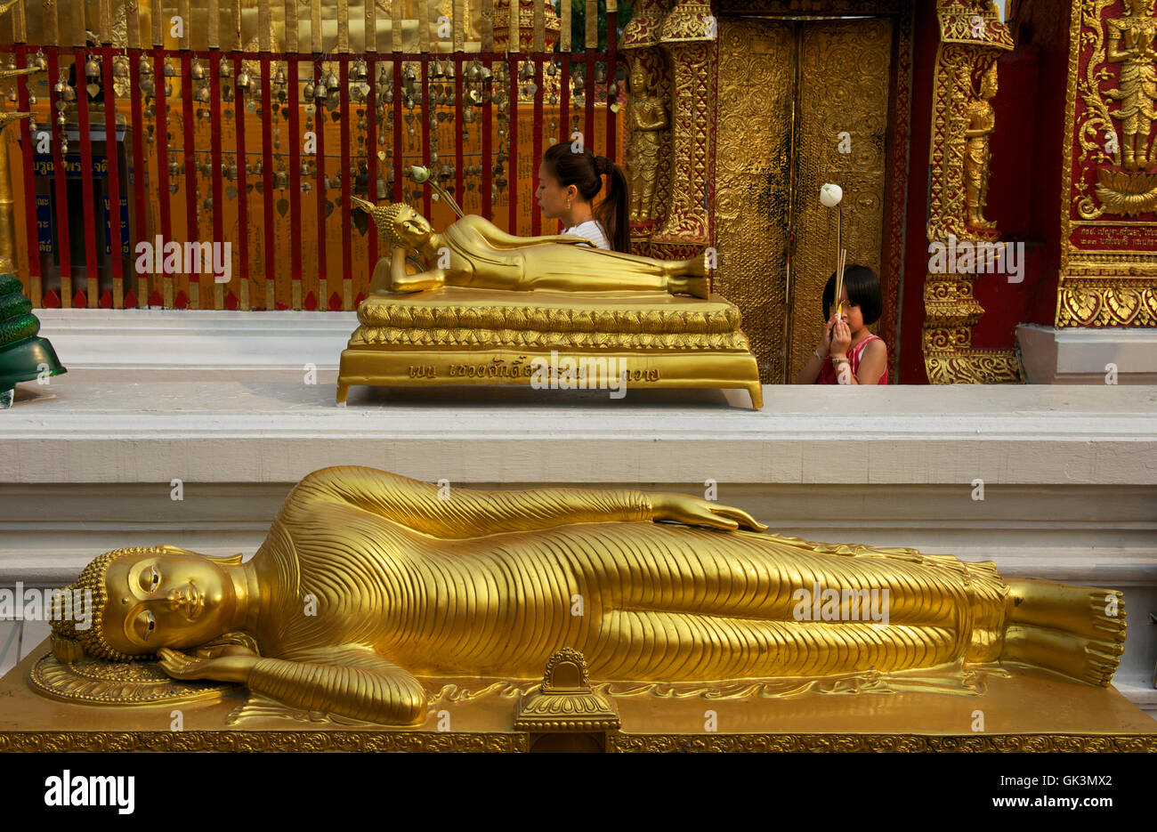 03 avr 2012, Chiang Mai, Thaïlande --- Wat Phra That Doi Suthep, lieu de pèlerinage bouddhiste, Chiang Mai, Thaïlande --- Image par © Je Banque D'Images