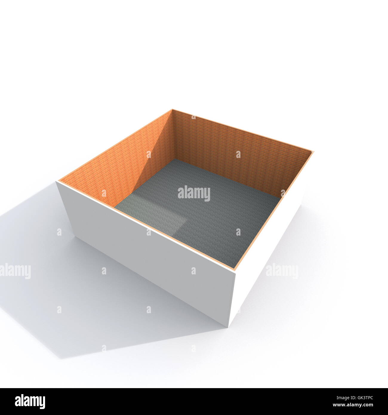 Le rendu 3D Intérieur de salle vide appartement avec mur de brique à l'intérieur Banque D'Images Le rendu 3D Intérieur de salle vide appartement avec mur de brique à l'intérieur Banque D'Images