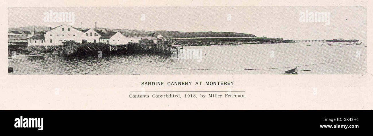 La conserverie de sardines de Monterey était une installation clé au début du XXe siècle, traitant les sardines capturées au large des côtes californiennes. Cette usine a joué un rôle majeur dans l'économie locale. Banque D'Images