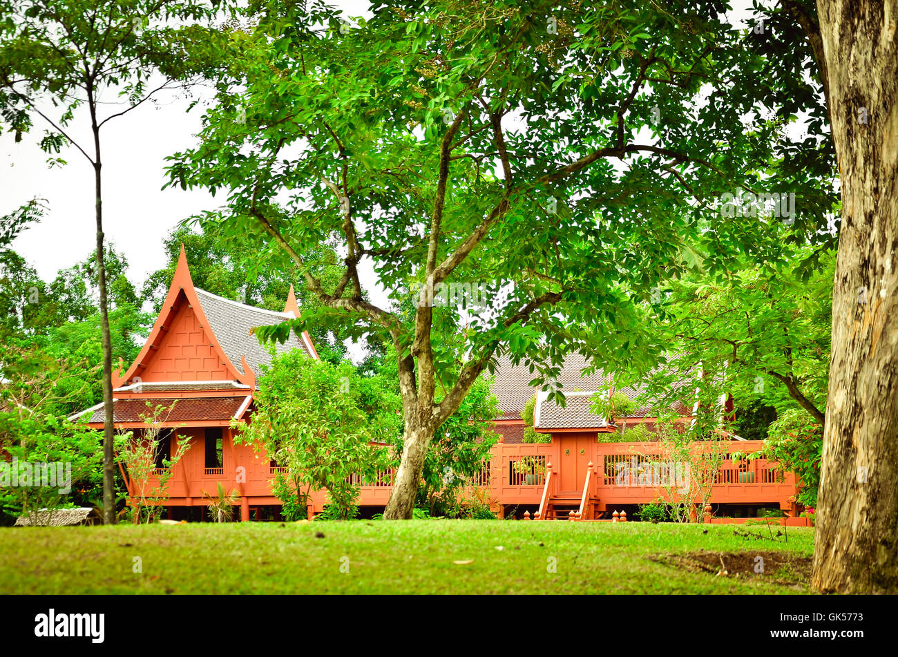 Maison de style thaï Banque D'Images