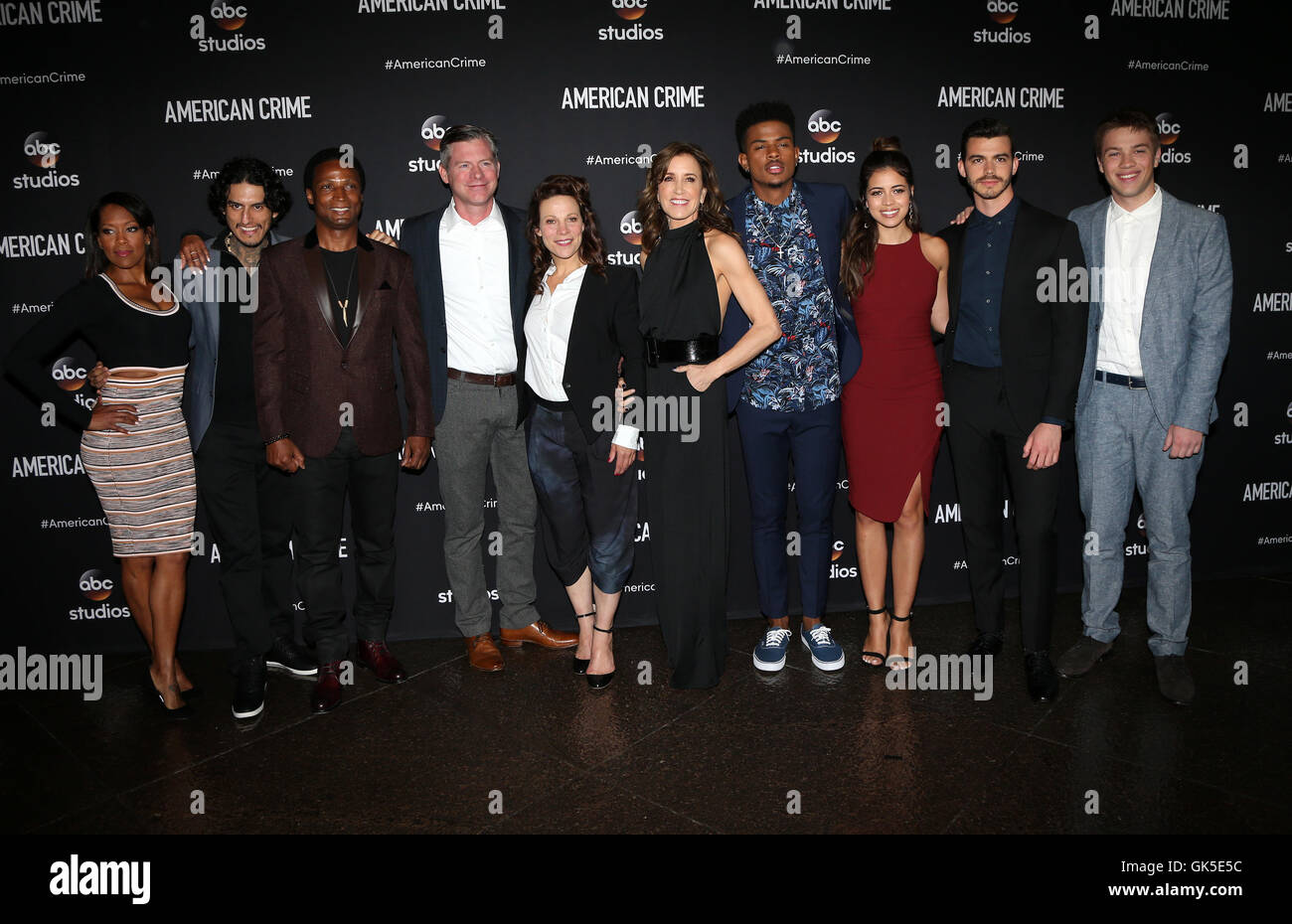 FYC projection d'ABC's 'American Crime' tenue à Directors Guild Of America - Arrivées comprend : Regina King, Felicity Huffman, Lili Taylor, Angelique Rivera, Michael J. McDonald, Elvis Nolasco, Joey Pollari, Trevor Jackson, Richard Cabral, Connor Jessup Banque D'Images