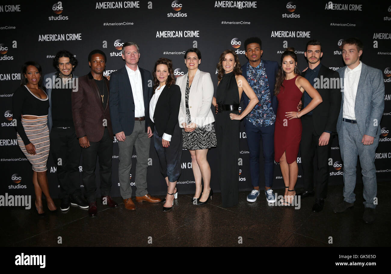 FYC projection d'ABC's 'American Crime' tenue à Directors Guild Of America - Arrivées comprend : Regina King, Felicity Huffman, Lili Taylor, Angelique Rivera, Michael J. McDonald, Elvis Nolasco, Joey Pollari, Trevor Jackson, Richard Cabral, Connor Jessup Banque D'Images