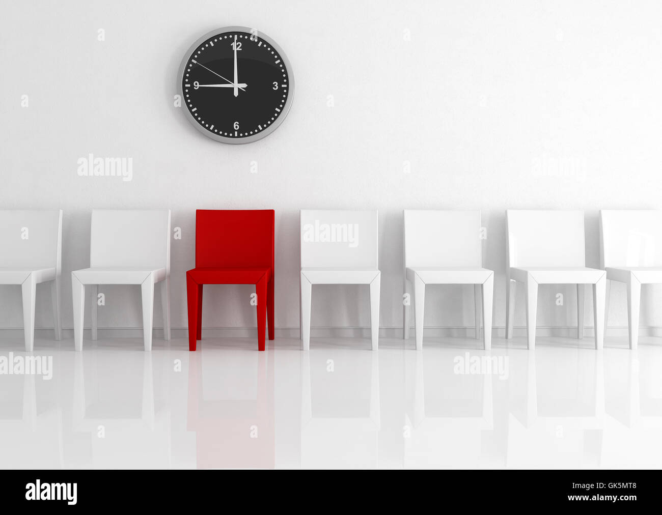 mur de salle horloge Banque D'Images