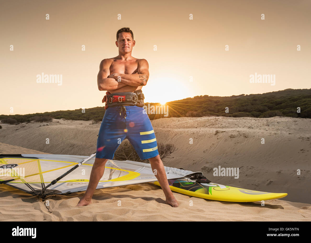 Planche à voile. Banque D'Images