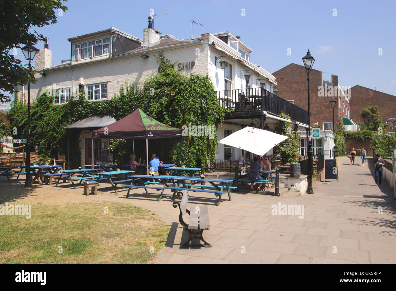 Le vieux navire Hammersmith London Pub Banque D'Images